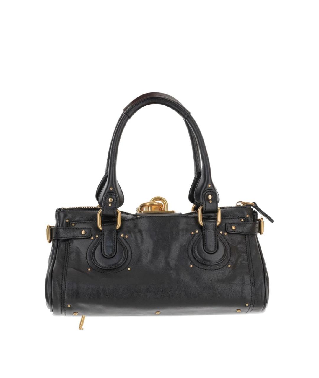 CHLOE Черная кожаная сумка тоут, фото 4