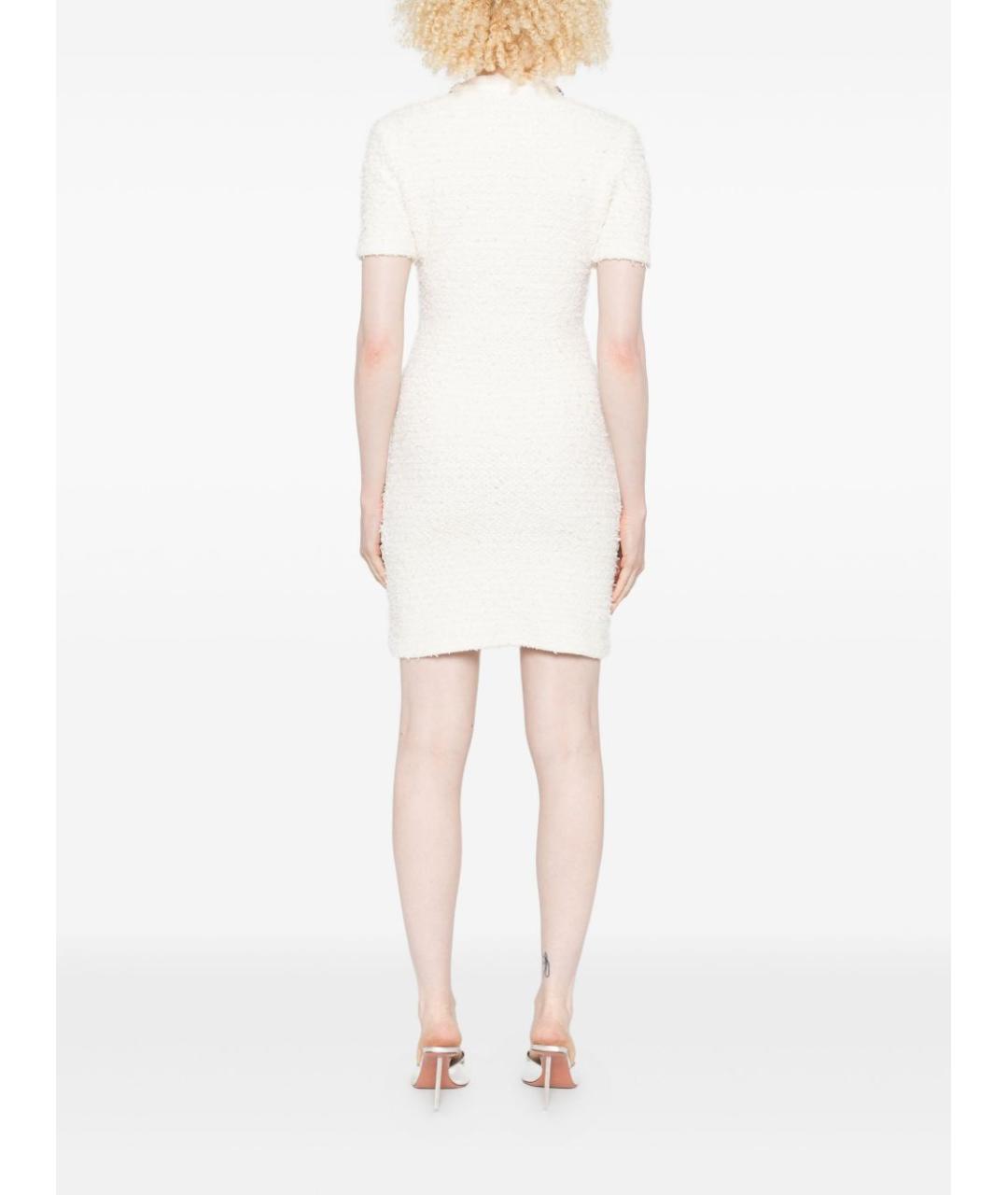 SELF-PORTRAIT Белое полиэстеровое повседневное платье, фото 4