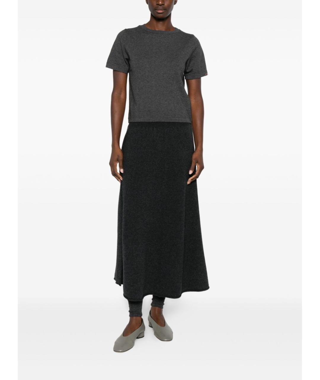 EXTREME CASHMERE Серая юбка макси, фото 4