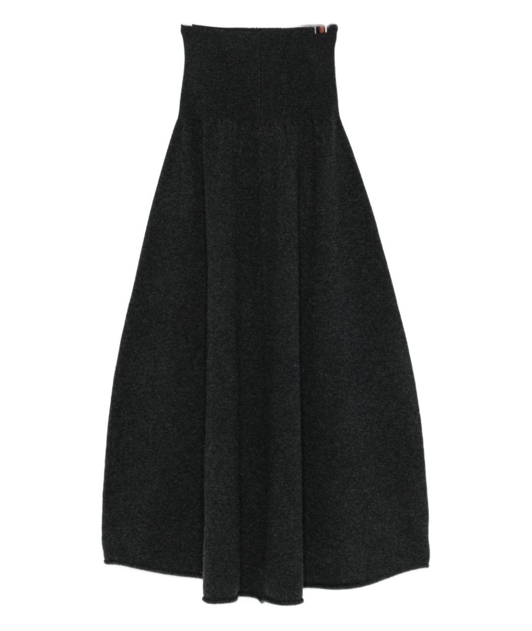 EXTREME CASHMERE Серая юбка макси, фото 1
