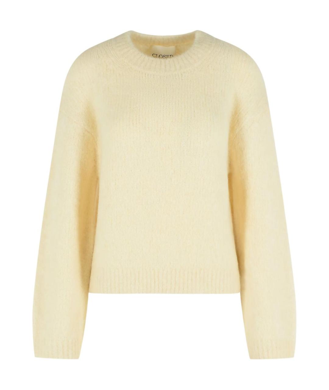 CLOSED Желтый шерстяной джемпер / свитер, фото 1