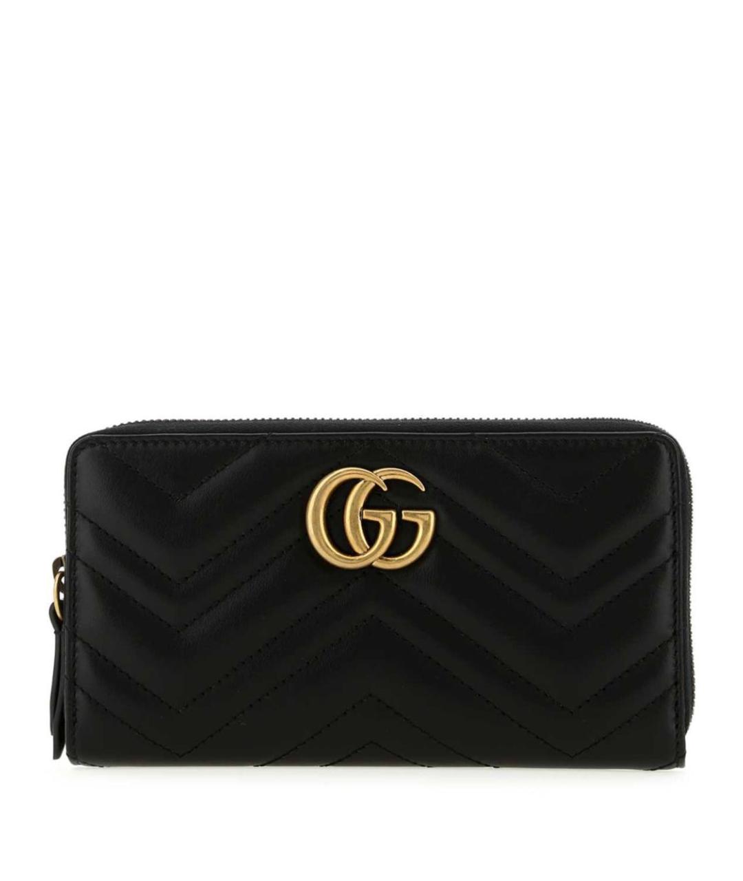 GUCCI Черный кожаный кошелек, фото 1