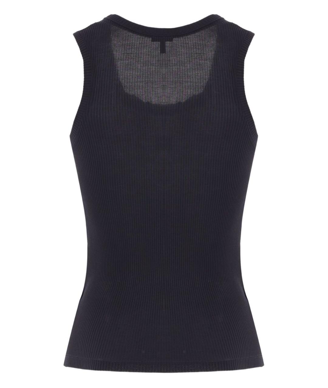 LOEWE Черная шелковая майка, фото 4