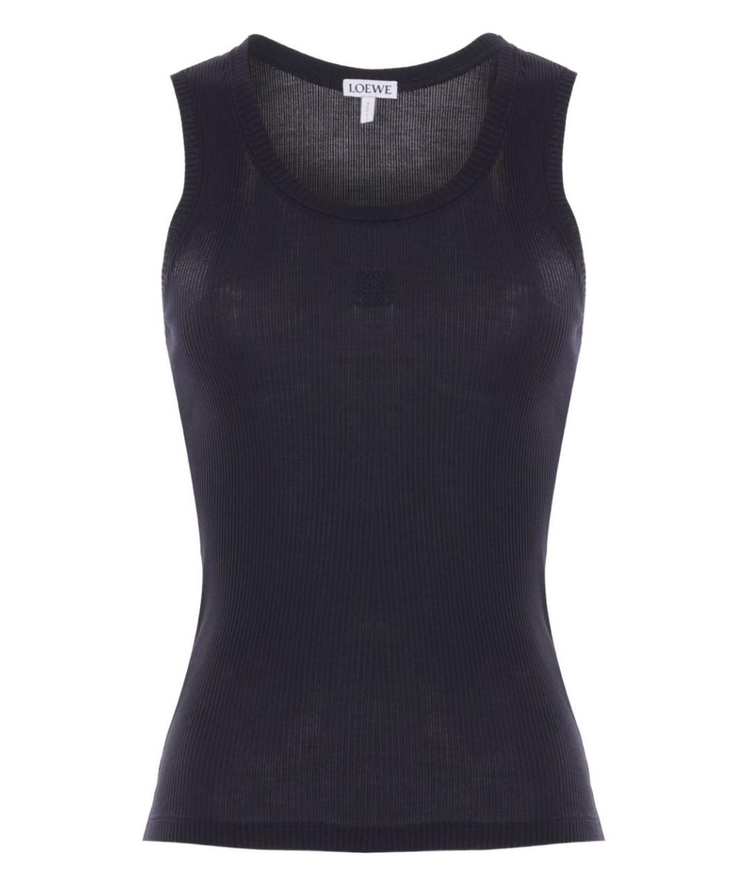 LOEWE Черная шелковая майка, фото 1