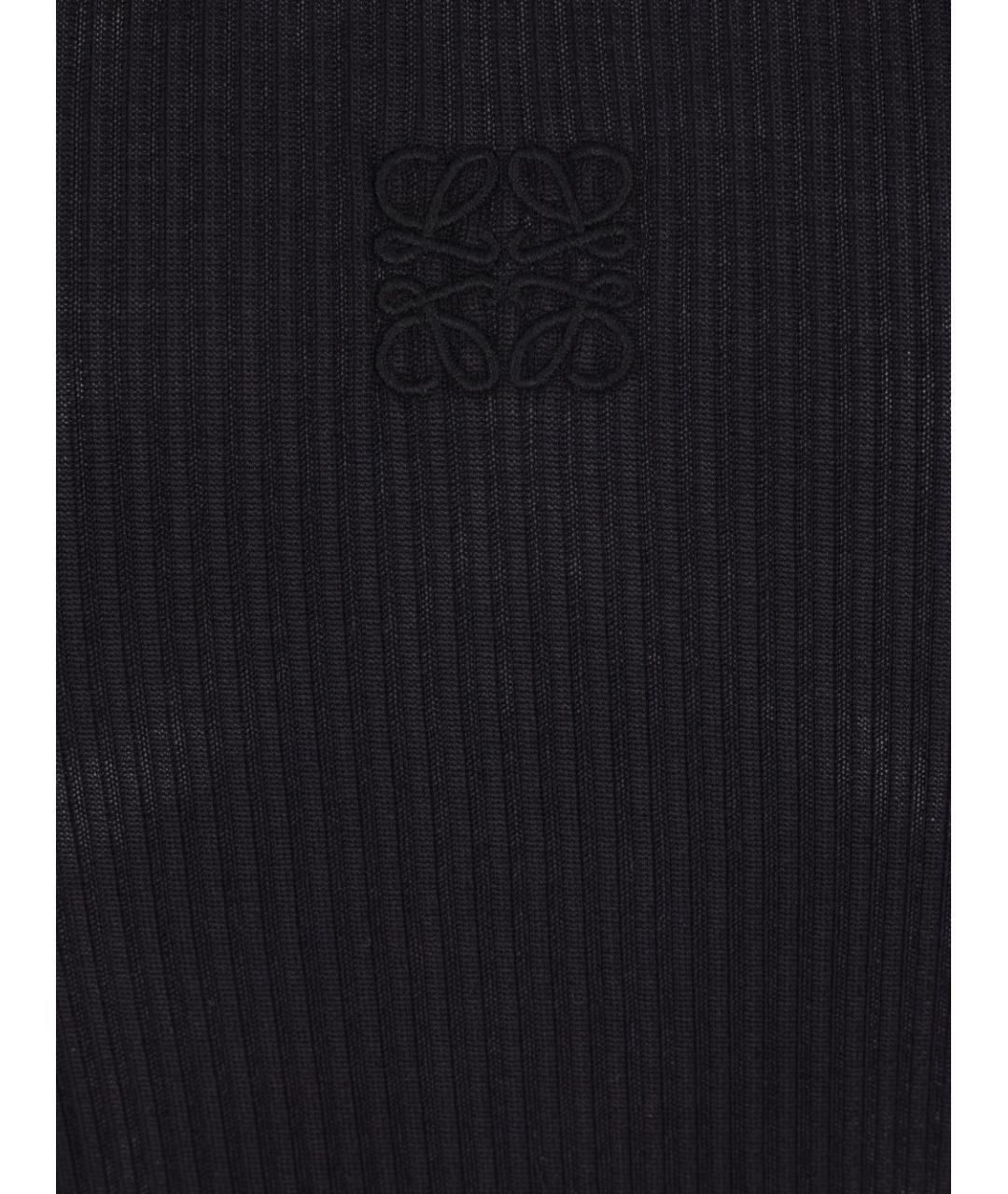 LOEWE Черная шелковая майка, фото 2