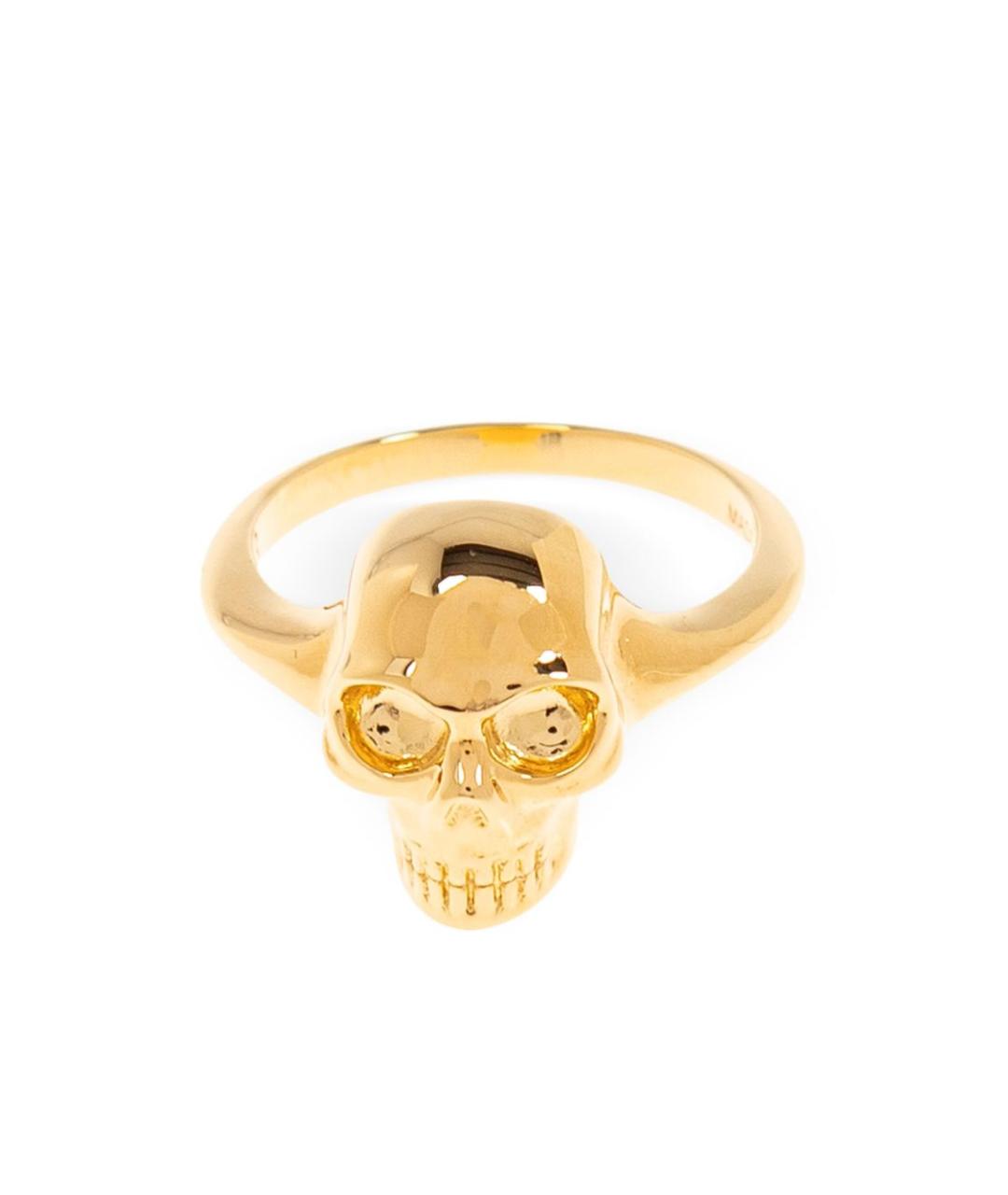 ALEXANDER MCQUEEN Золотое металлическое кольцо, фото 1