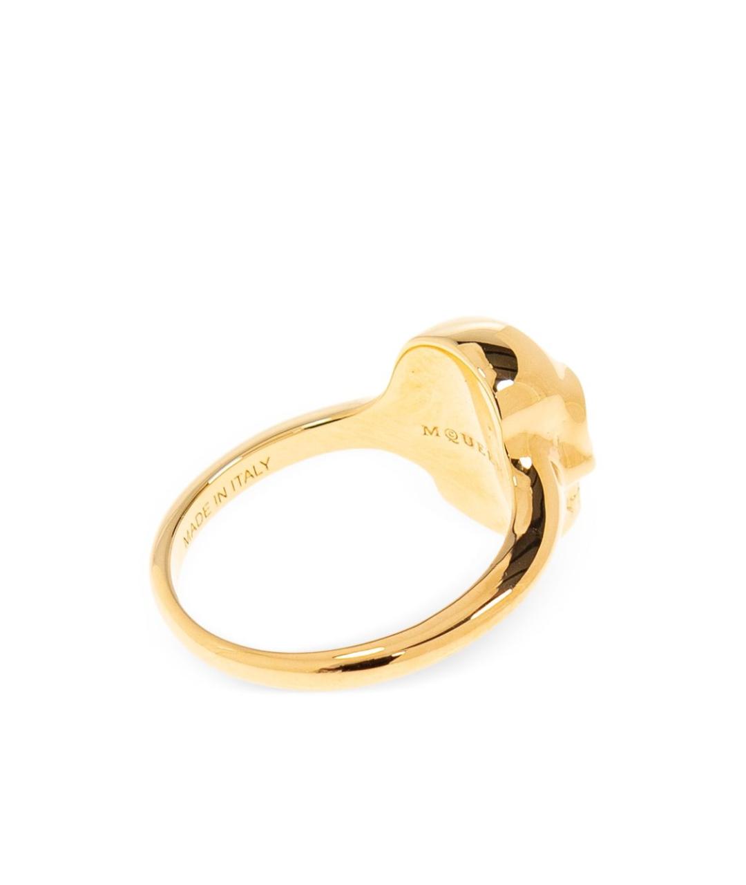 ALEXANDER MCQUEEN Золотое металлическое кольцо, фото 3