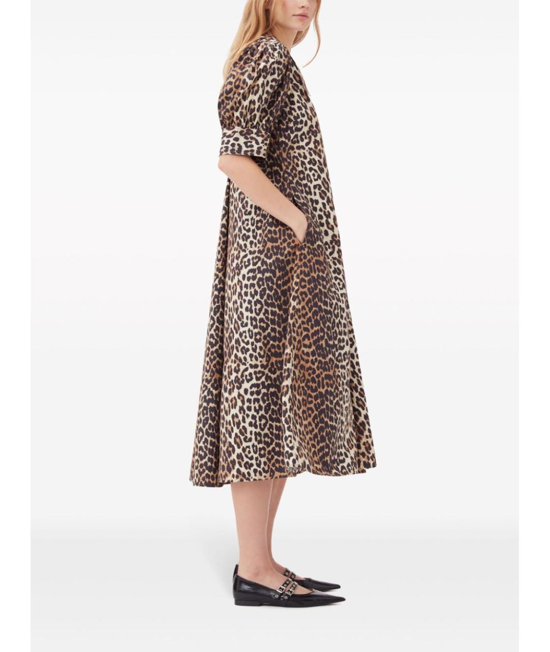 GANNI Мульти хлопковое платье, фото 3