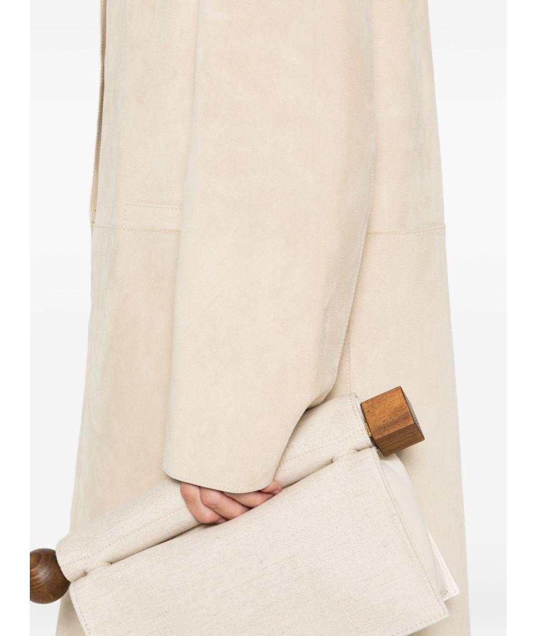 TOTEME Бежевое замшевое пальто, фото 3