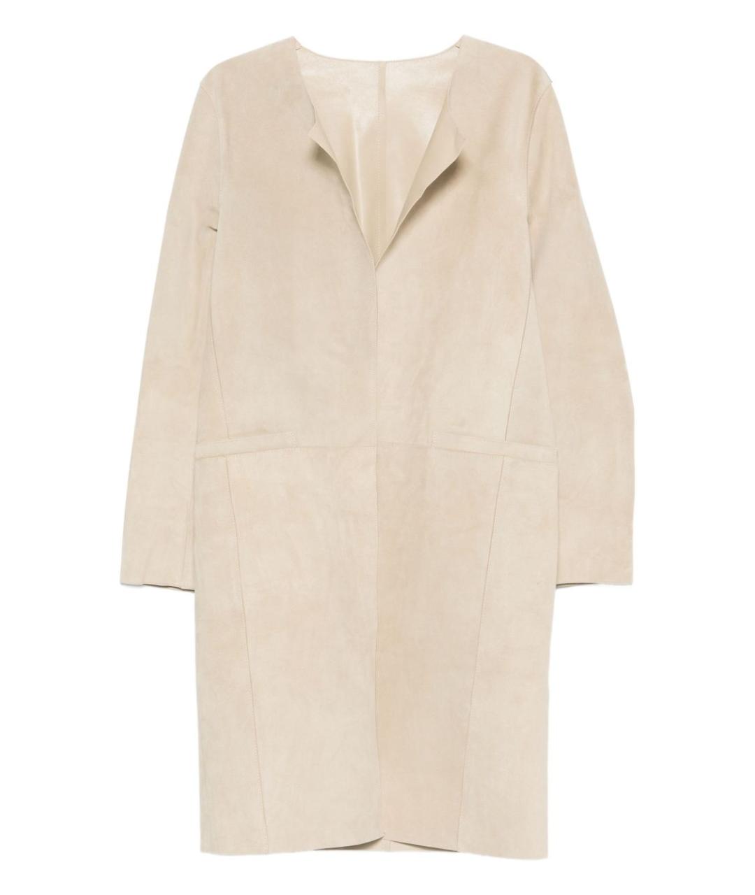 TOTEME Бежевое замшевое пальто, фото 1