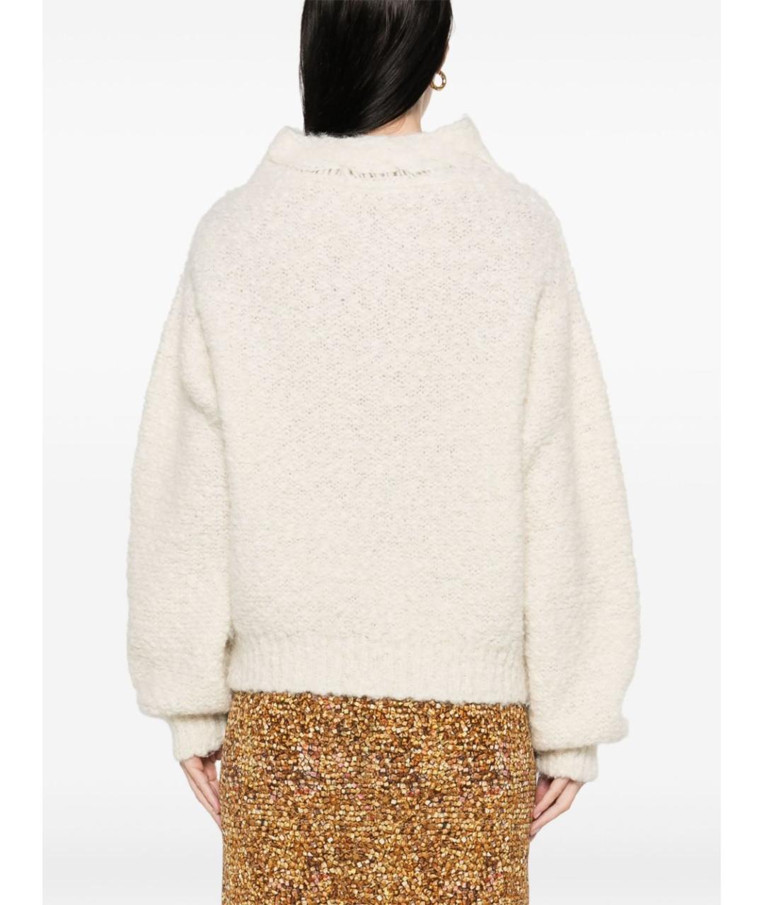 ISABEL MARANT Бежевый шерстяной джемпер / свитер, фото 3
