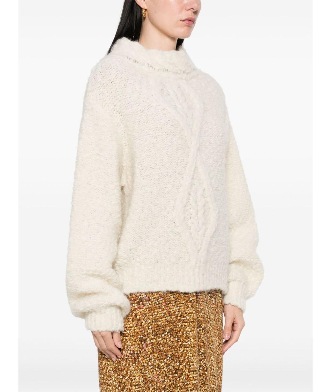 ISABEL MARANT Бежевый шерстяной джемпер / свитер, фото 4