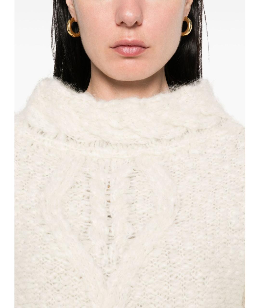 ISABEL MARANT Бежевый шерстяной джемпер / свитер, фото 5