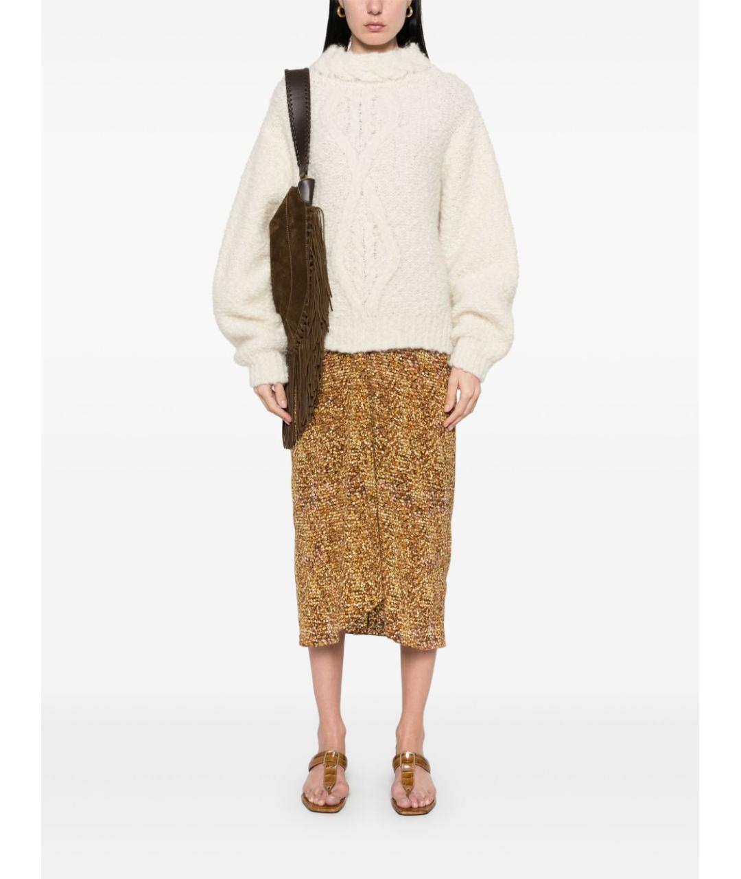 ISABEL MARANT Бежевый шерстяной джемпер / свитер, фото 2