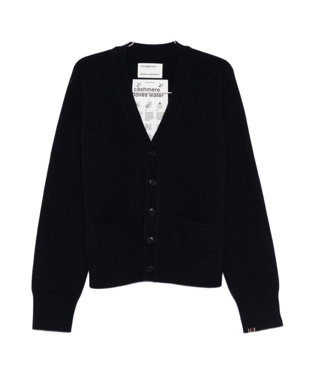 EXTREME CASHMERE Черный кашемировый кардиган, фото 1