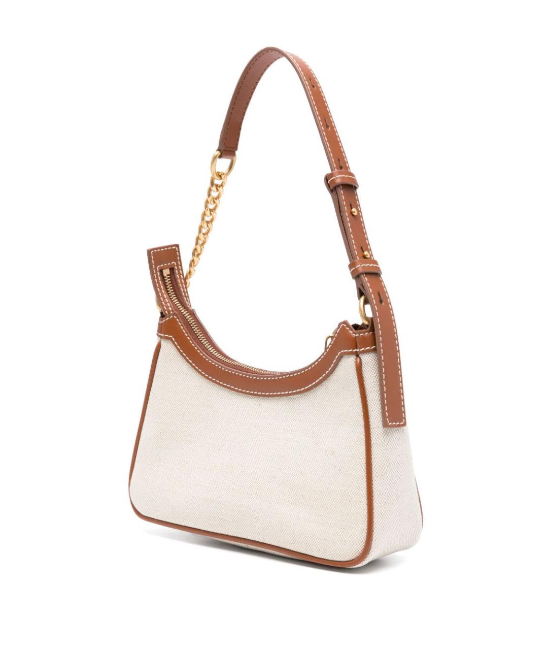 BALMAIN Бежевая тканевая сумка через плечо, фото 2