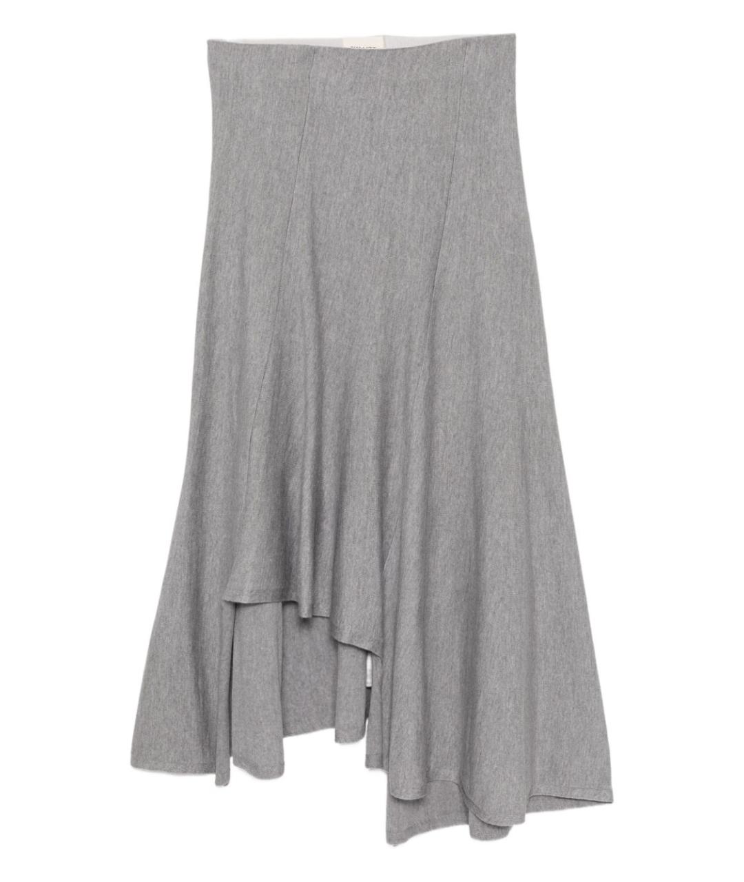 KHAITE Серая шерстяная юбка миди, фото 1