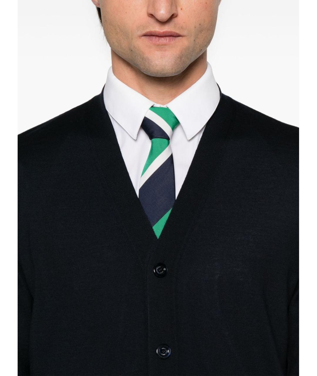 GUCCI Темно-синий шерстяной кардиган, фото 4