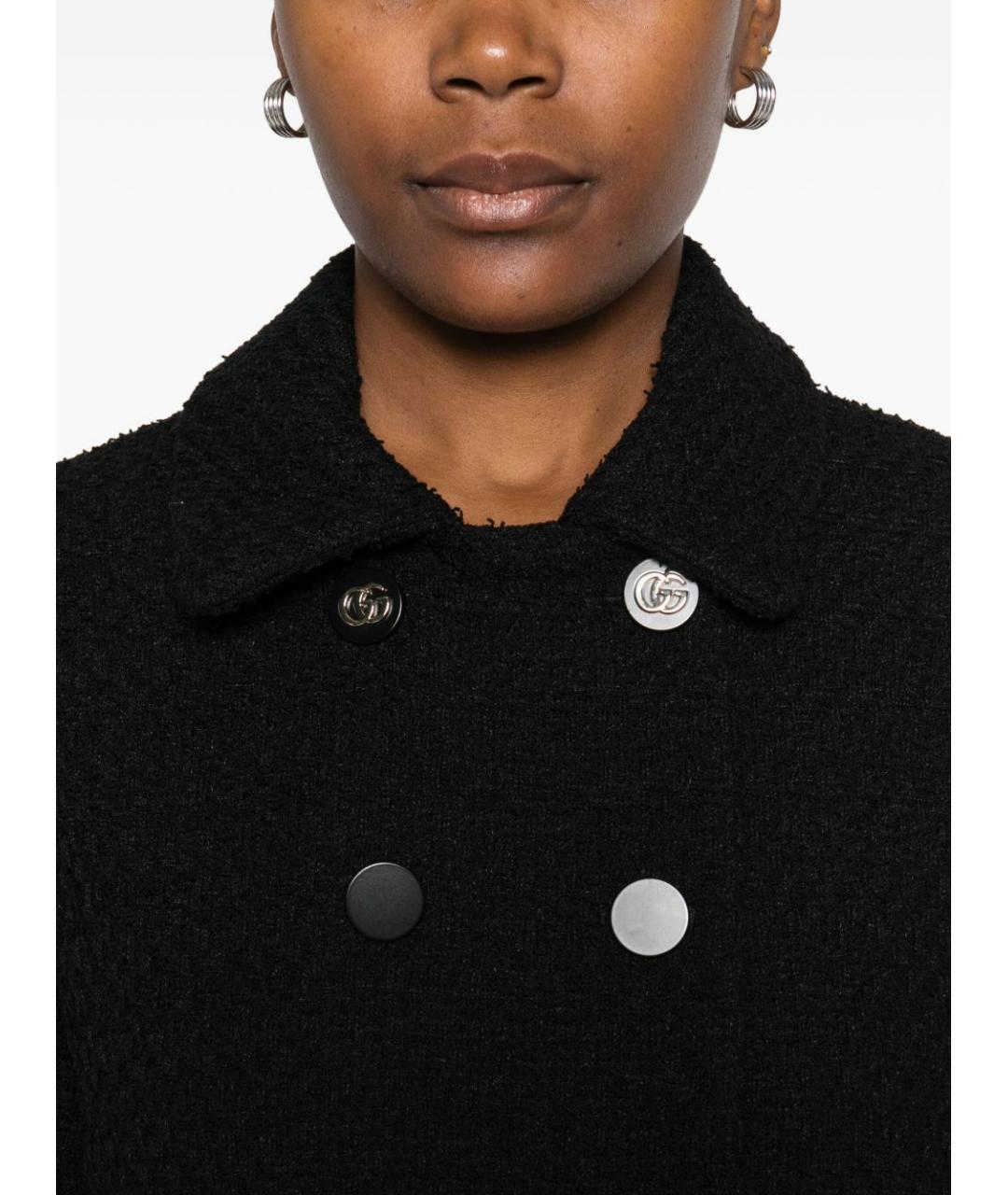 GUCCI Черный шерстяной жакет/пиджак, фото 5