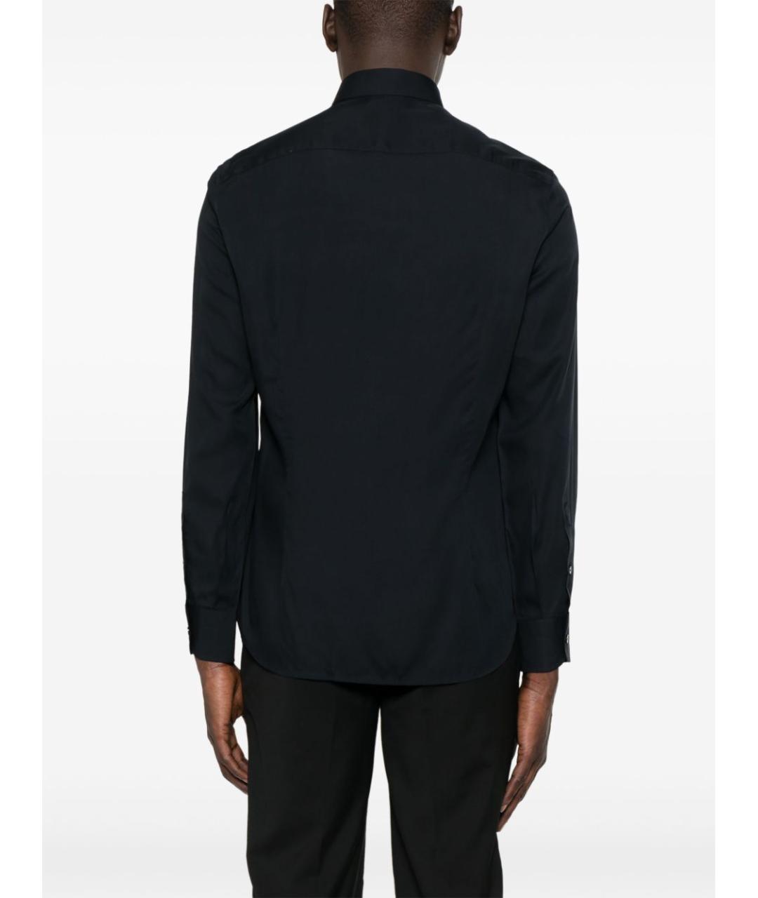 EMPORIO ARMANI Черная хлопковая кэжуал рубашка, фото 5