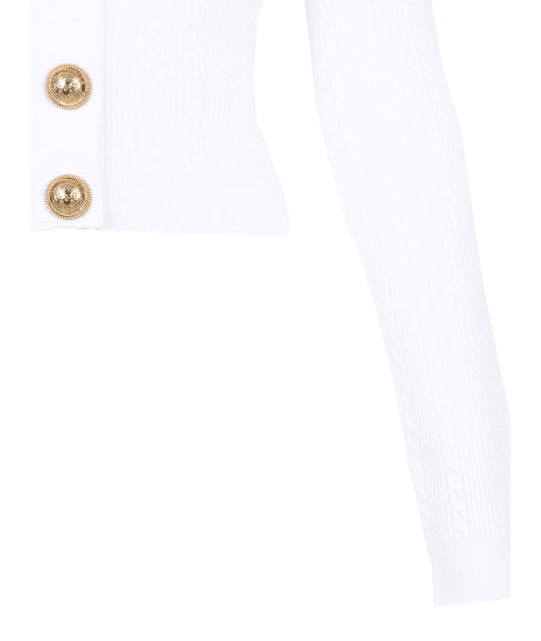 BALMAIN Белый вискозный кардиган, фото 3