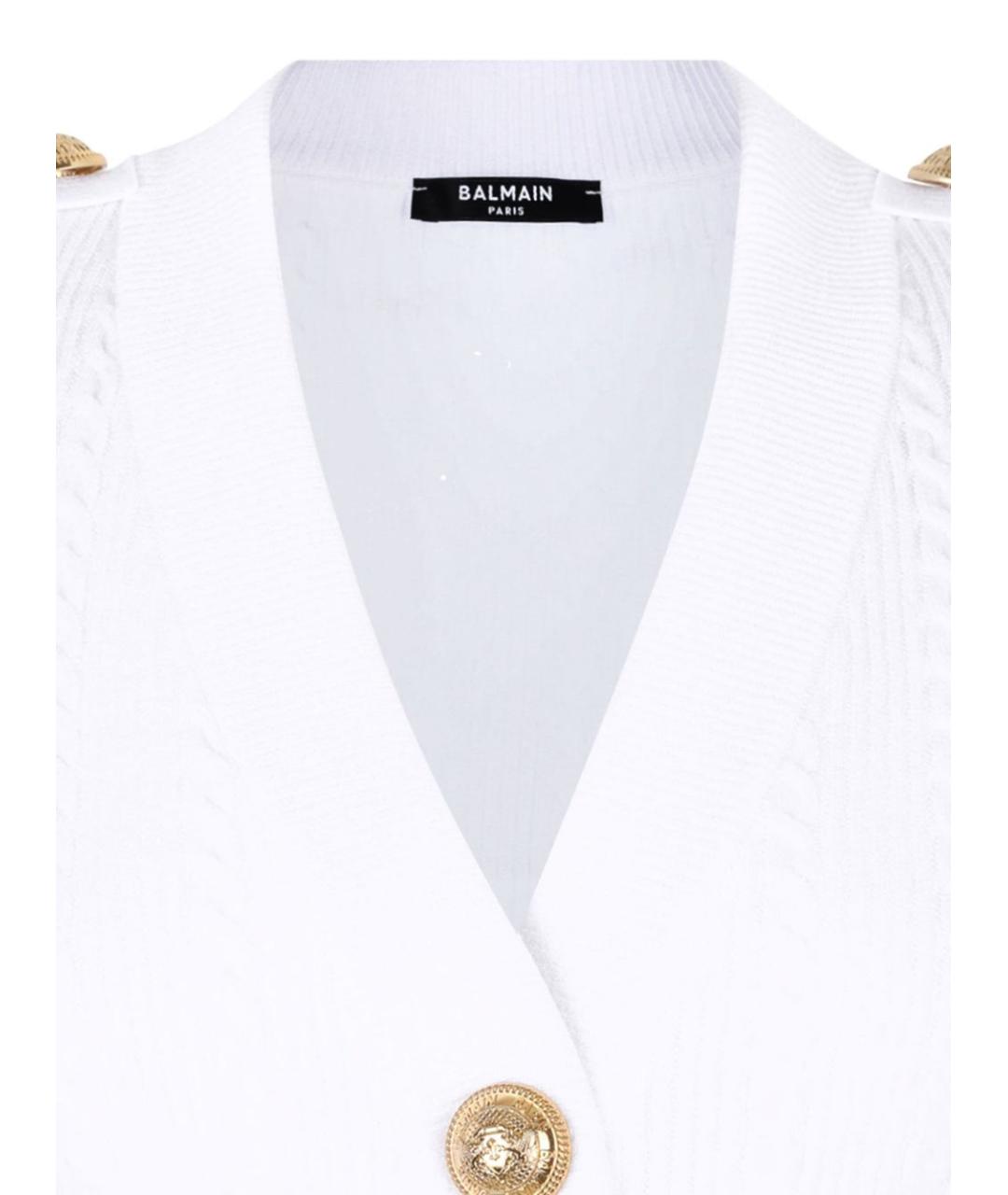 BALMAIN Белый вискозный кардиган, фото 2