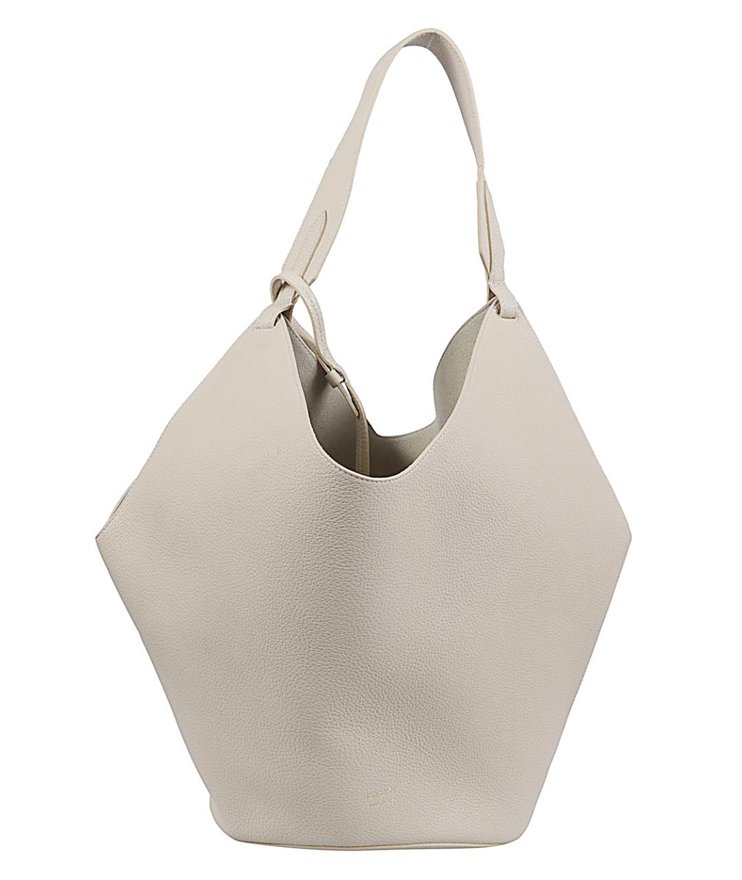 KHAITE Бежевая кожаная сумка через плечо, фото 1