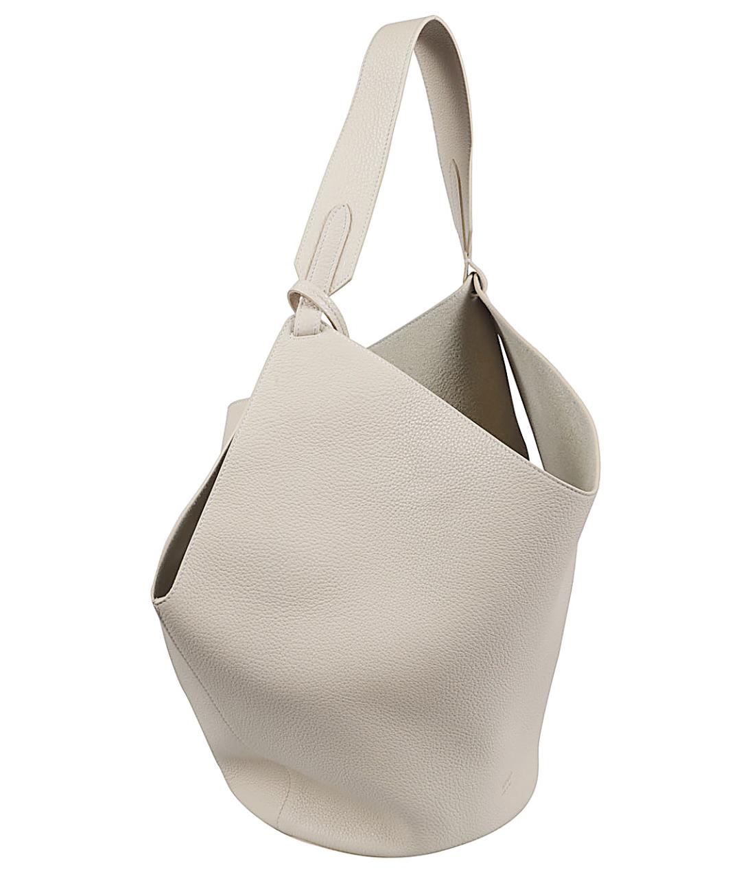 KHAITE Бежевая кожаная сумка через плечо, фото 2