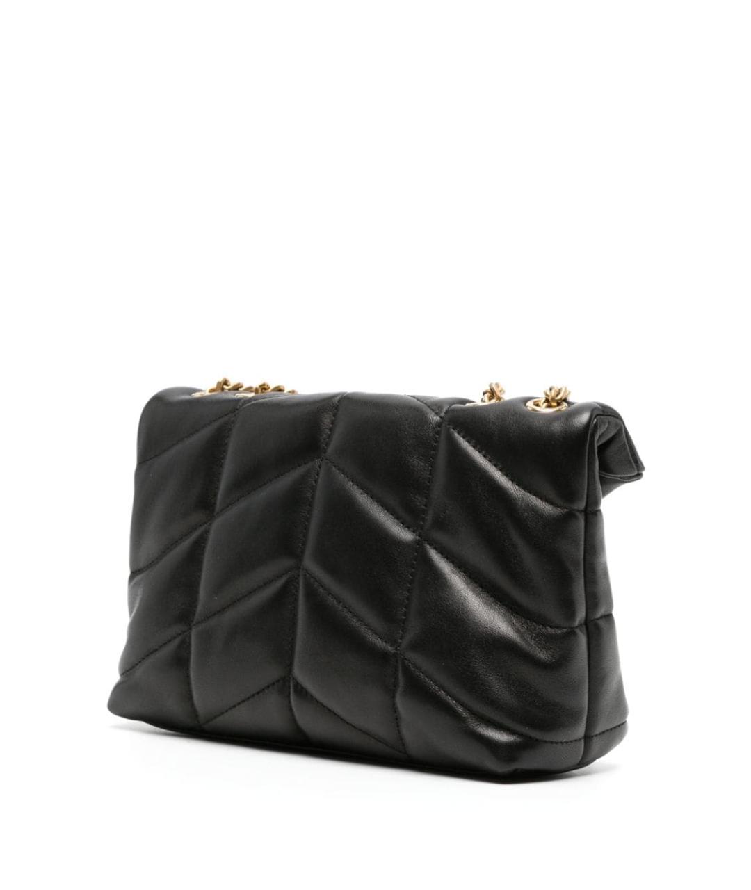 SAINT LAURENT Черная кожаная сумка через плечо, фото 2