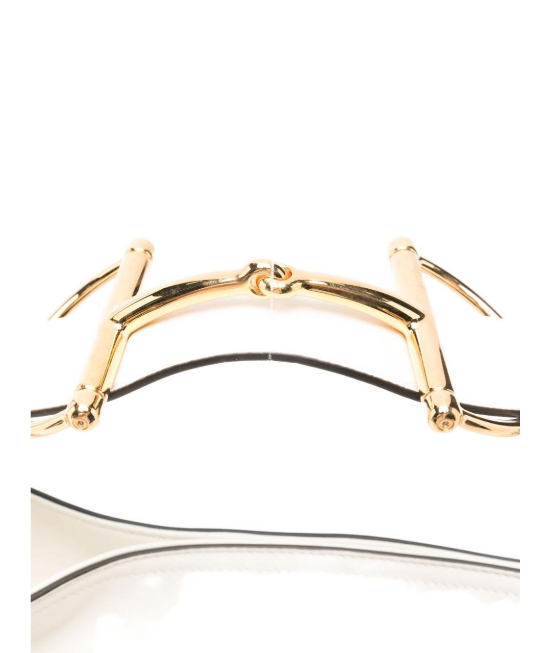 GUCCI Белая кожаная сумка через плечо, фото 3