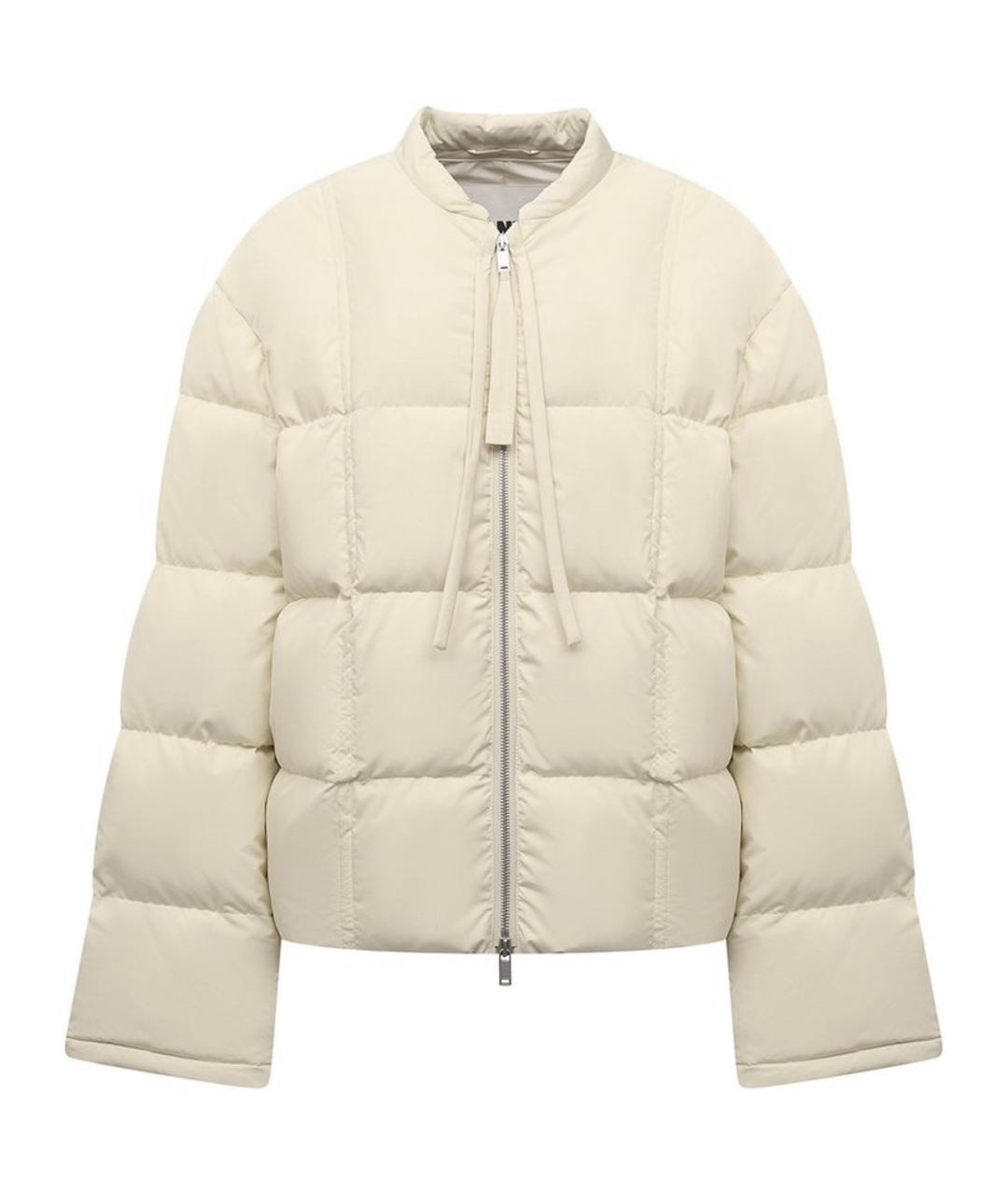 JIL SANDER Желтый хлопковый пуховик, фото 1