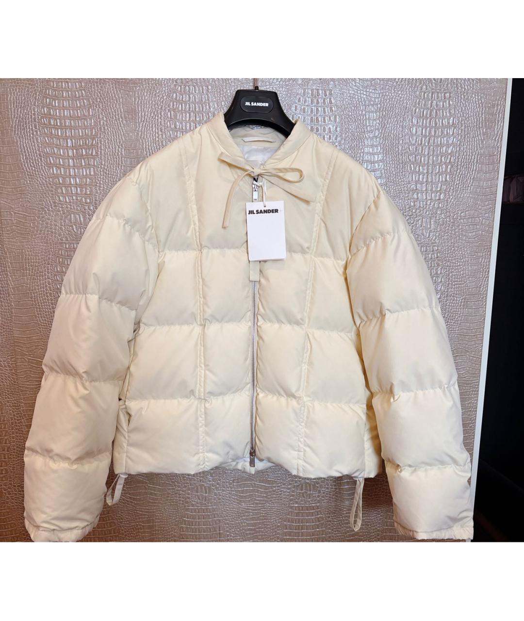 JIL SANDER Желтый хлопковый пуховик, фото 9