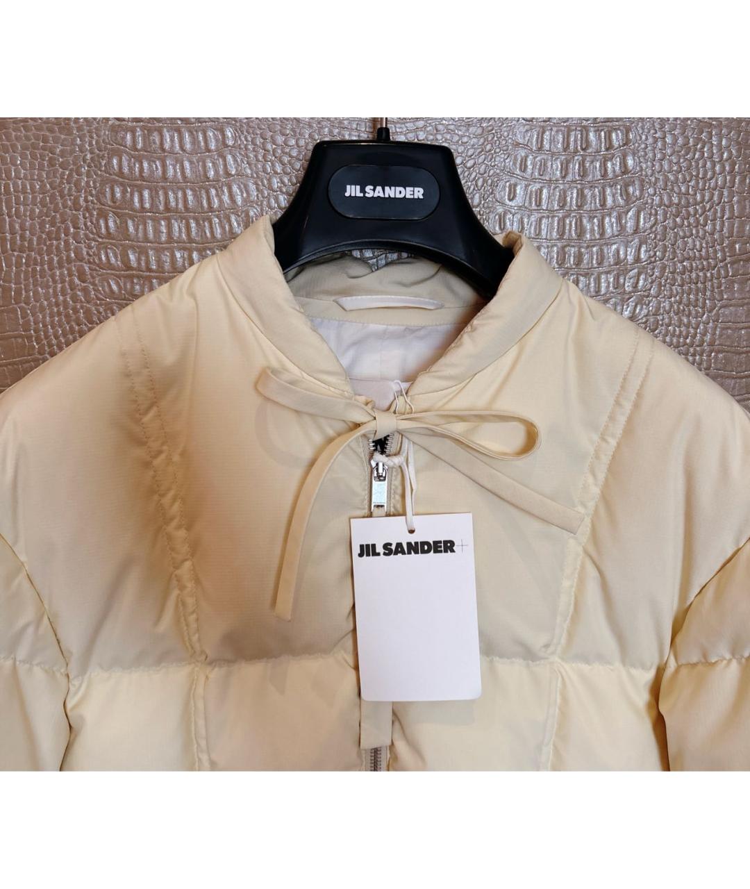 JIL SANDER Желтый хлопковый пуховик, фото 2
