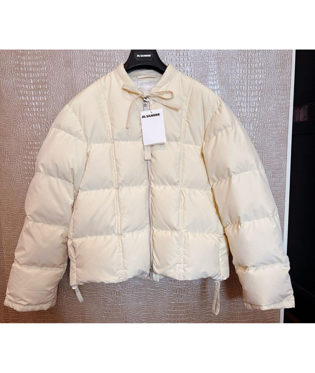JIL SANDER Желтый хлопковый пуховик, фото 5