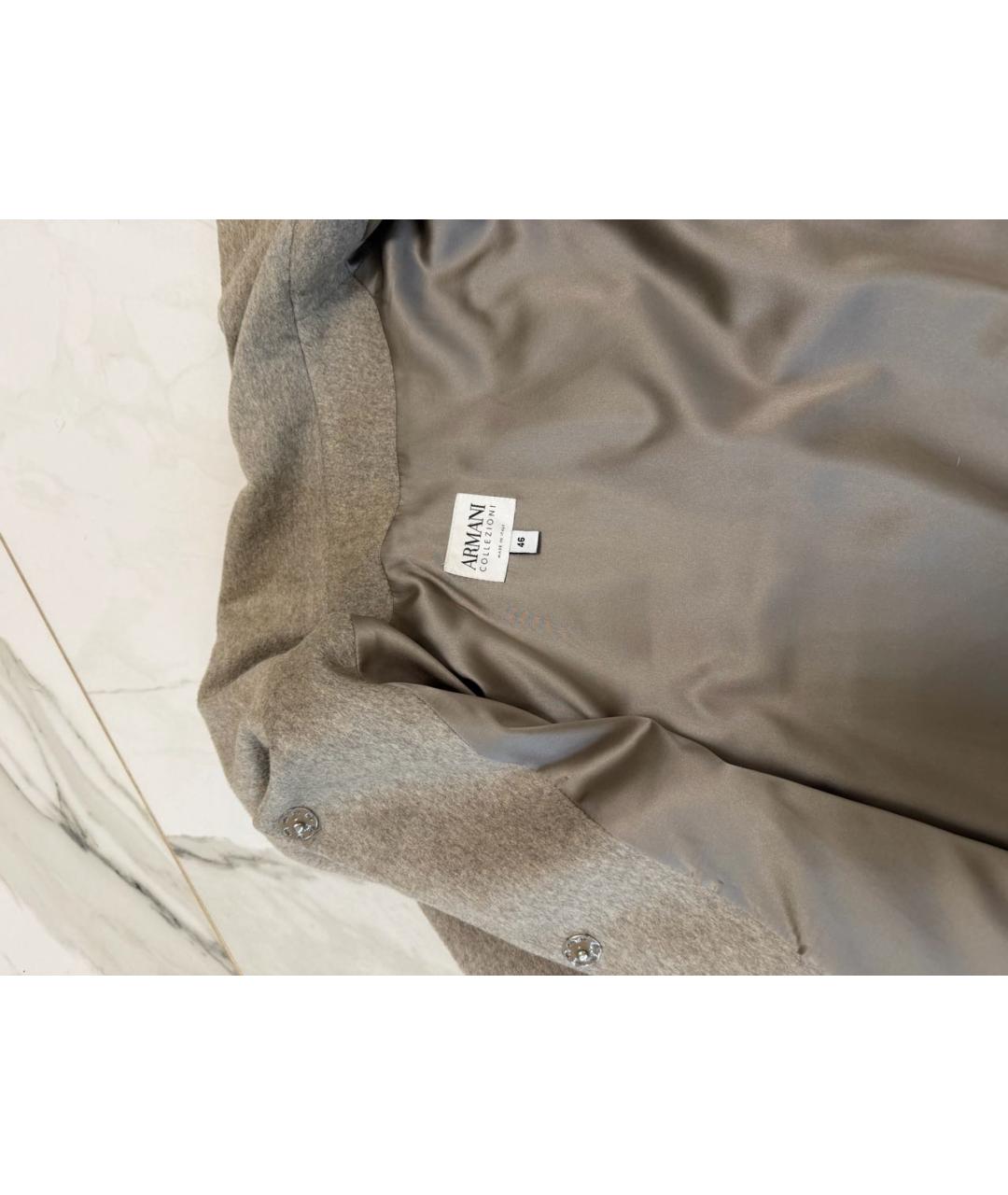 EMPORIO ARMANI Серое кашемировое пальто, фото 3