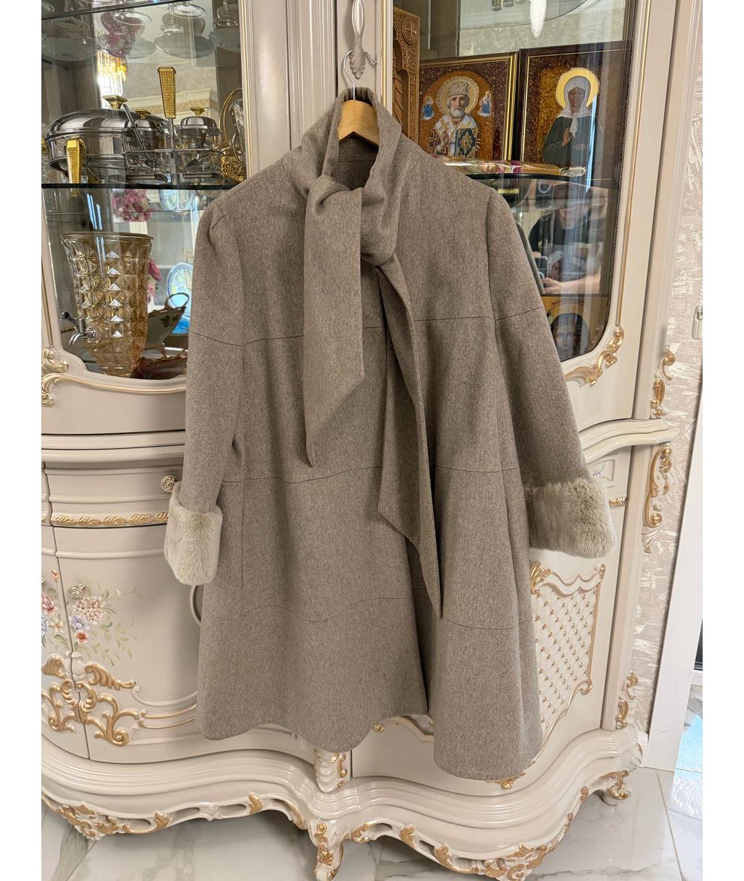 EMPORIO ARMANI Серое кашемировое пальто, фото 9