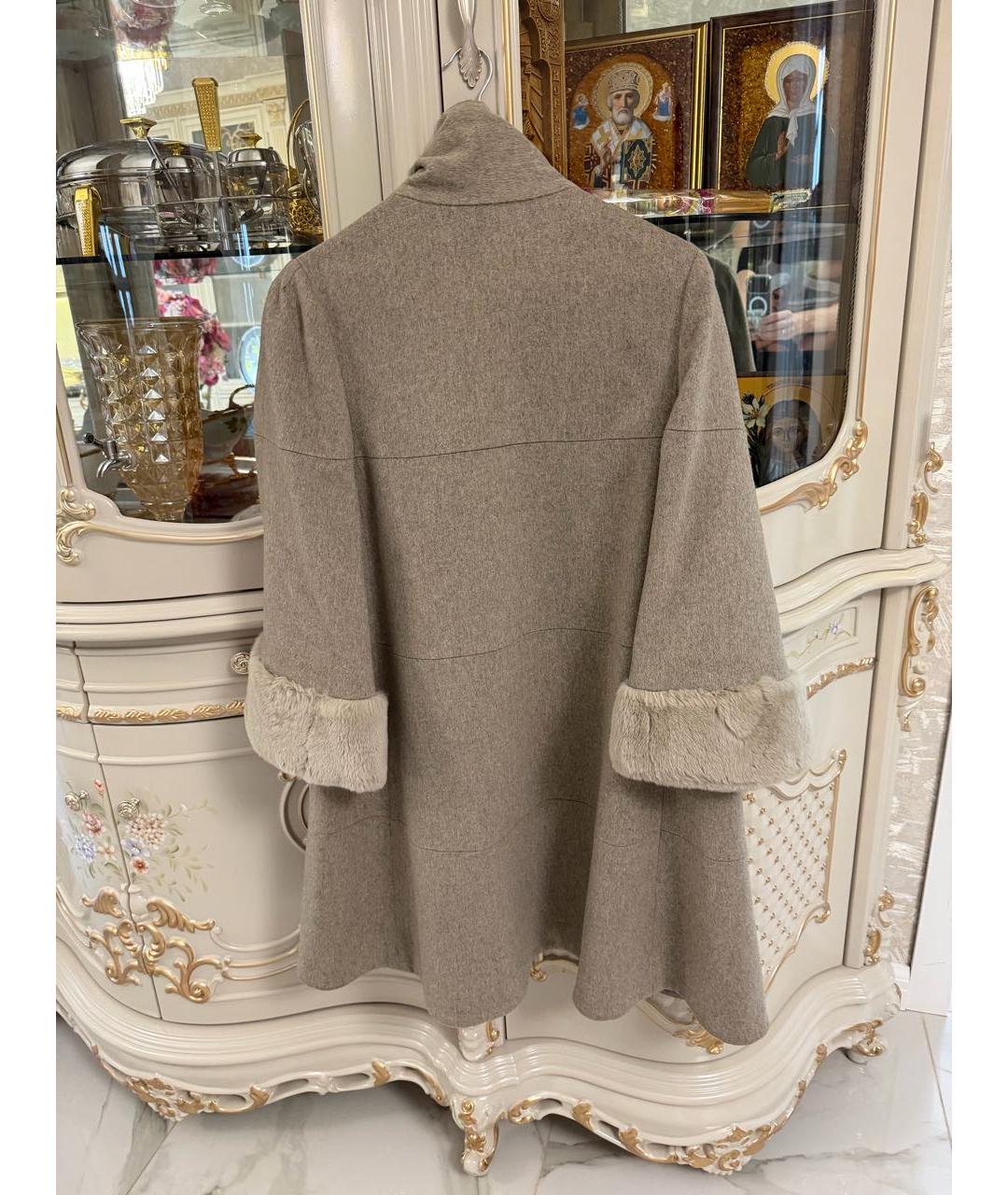 EMPORIO ARMANI Серое кашемировое пальто, фото 2