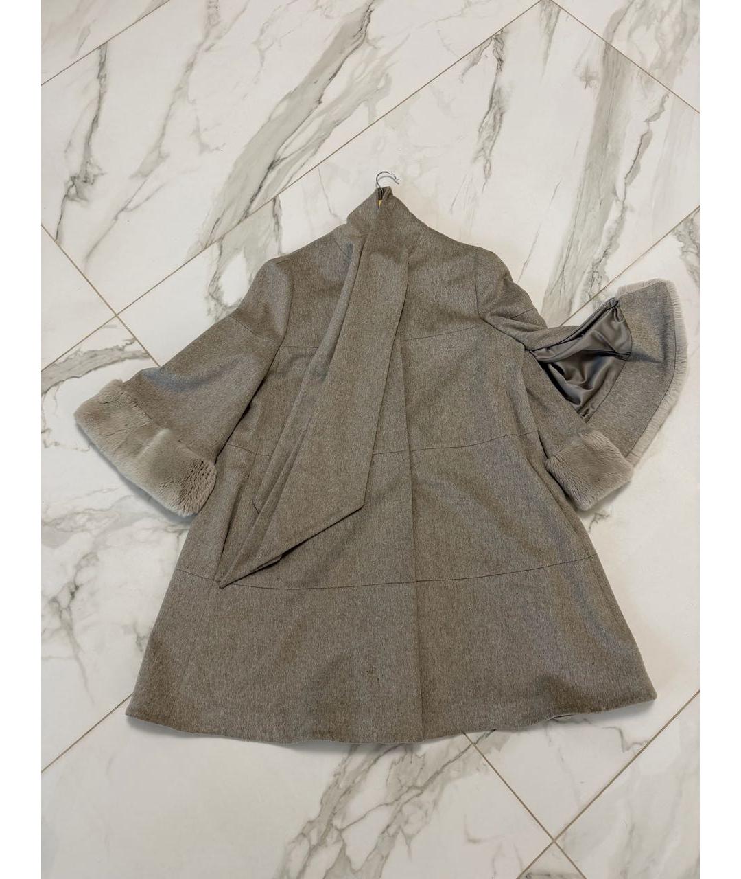 EMPORIO ARMANI Серое кашемировое пальто, фото 5