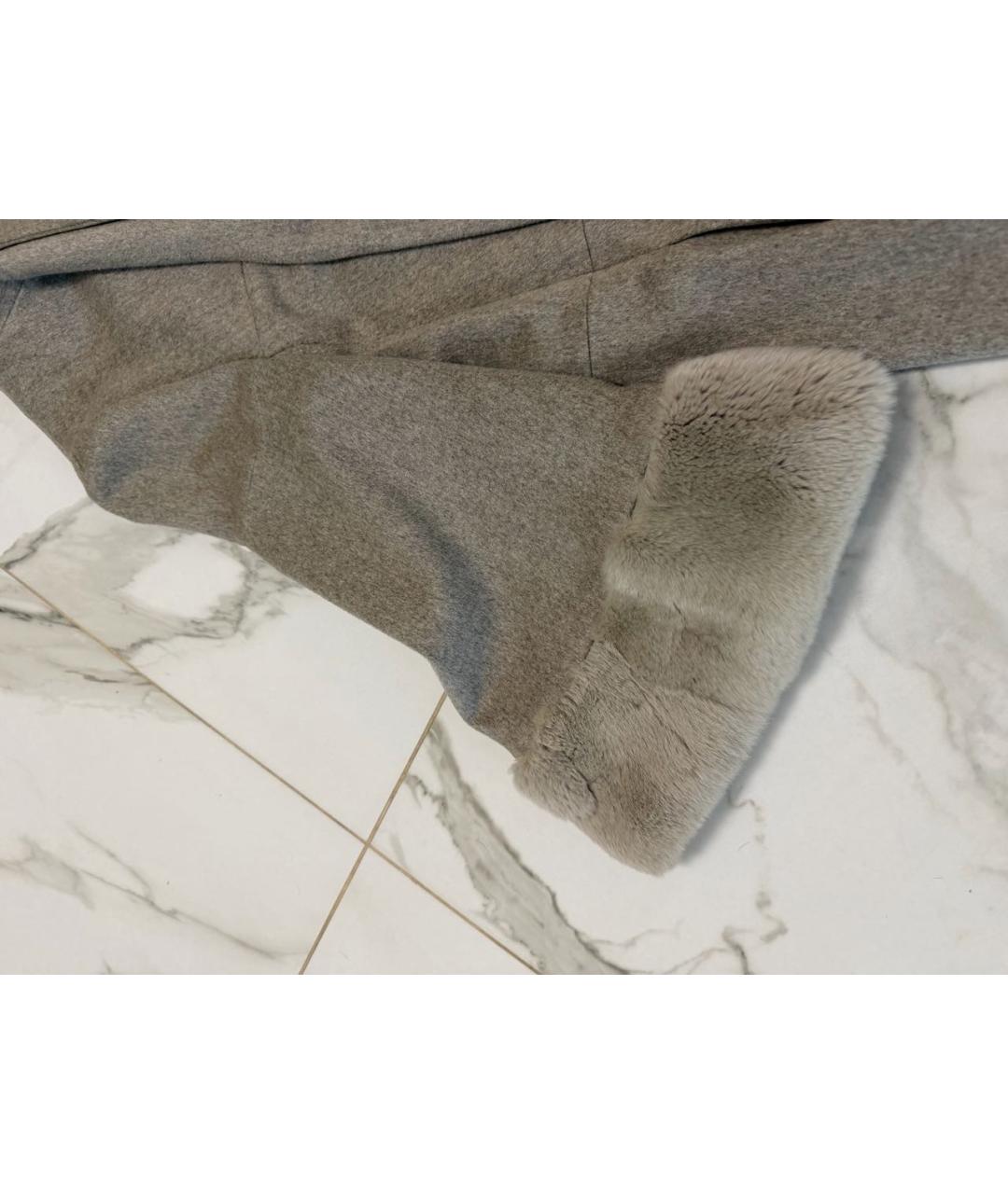 EMPORIO ARMANI Серое кашемировое пальто, фото 4