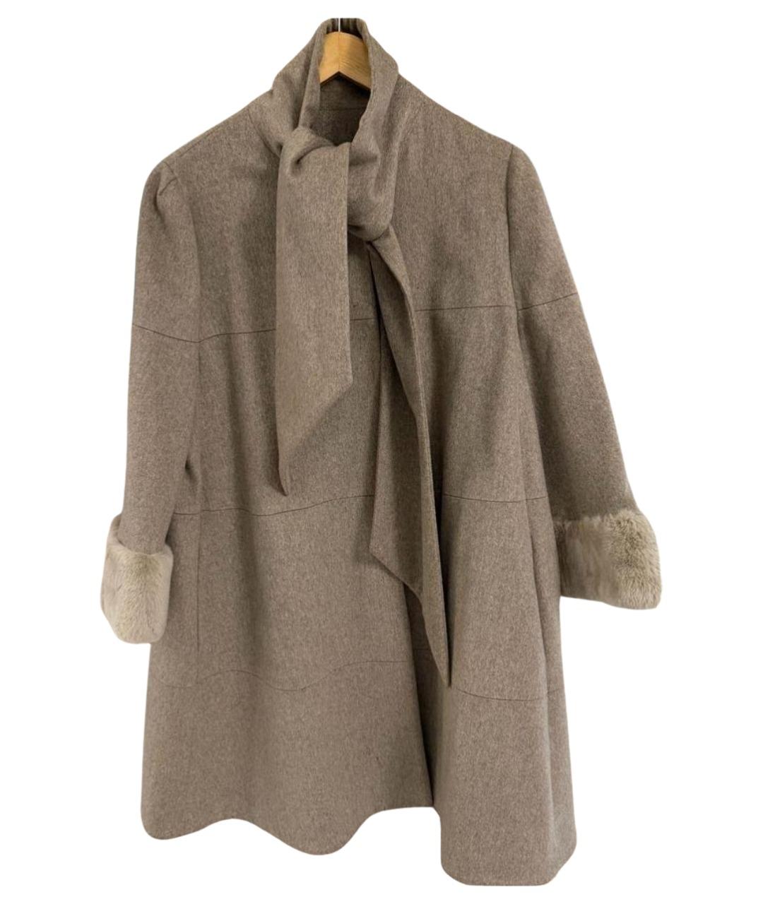 EMPORIO ARMANI Серое кашемировое пальто, фото 1