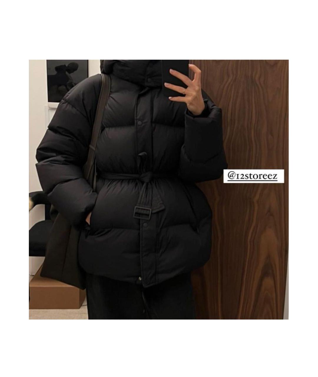 12 STOREEZ Черный полиэстеровый пуховик, фото 3