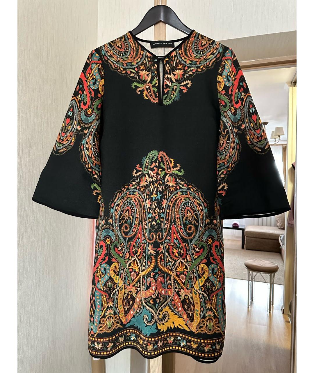 ETRO Мульти шерстяное повседневное платье, фото 5