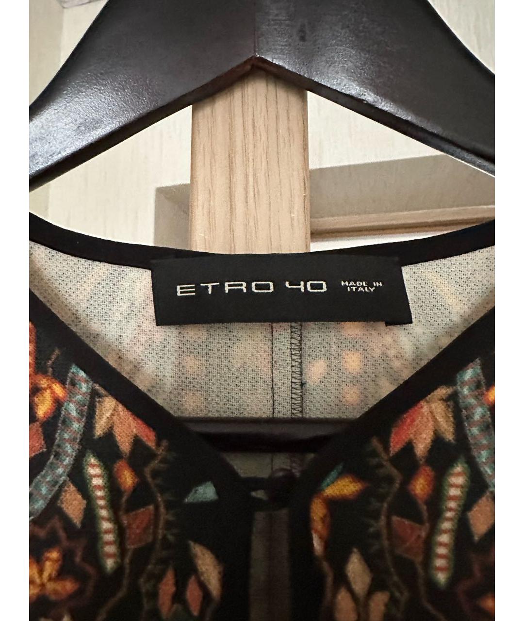 ETRO Мульти шерстяное повседневное платье, фото 3