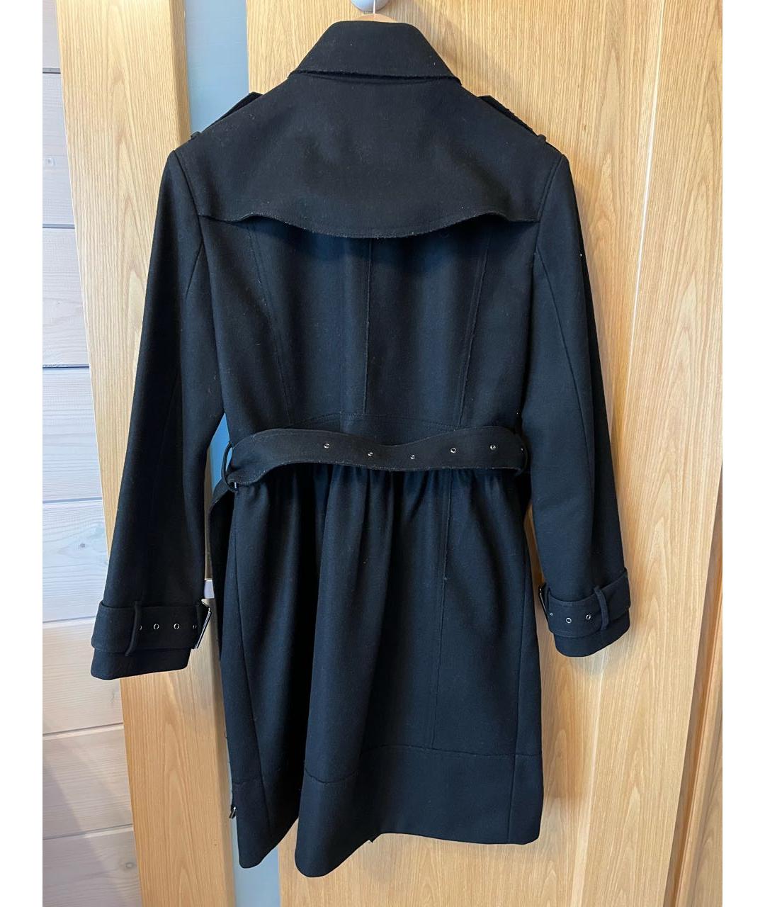 BURBERRY Черное шерстяное пальто, фото 2