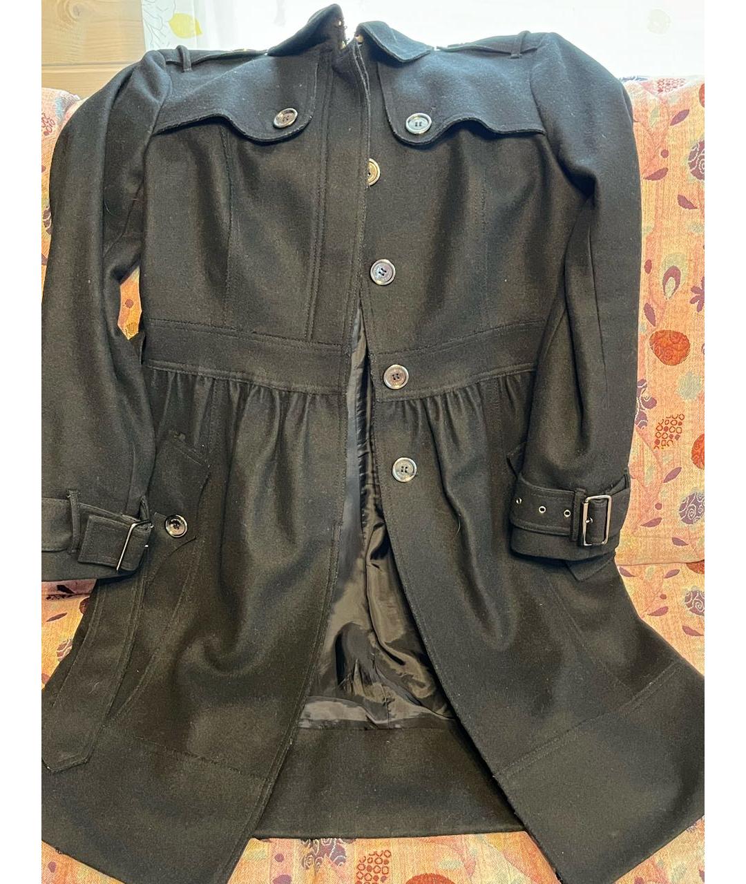 BURBERRY Черное шерстяное пальто, фото 8