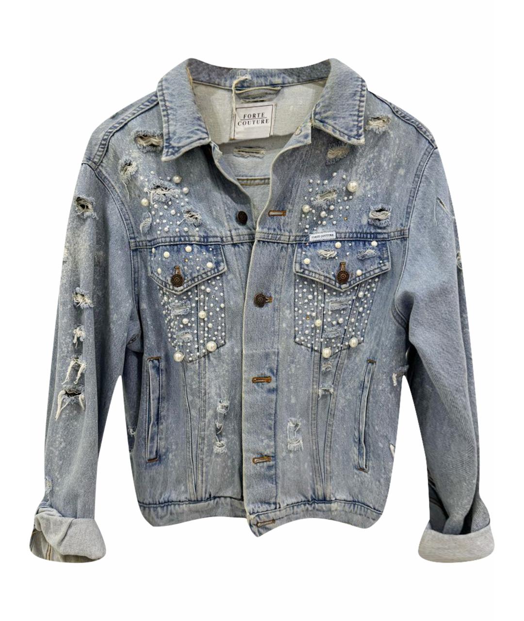 FORTE COUTURE Голубая деним куртка, фото 1