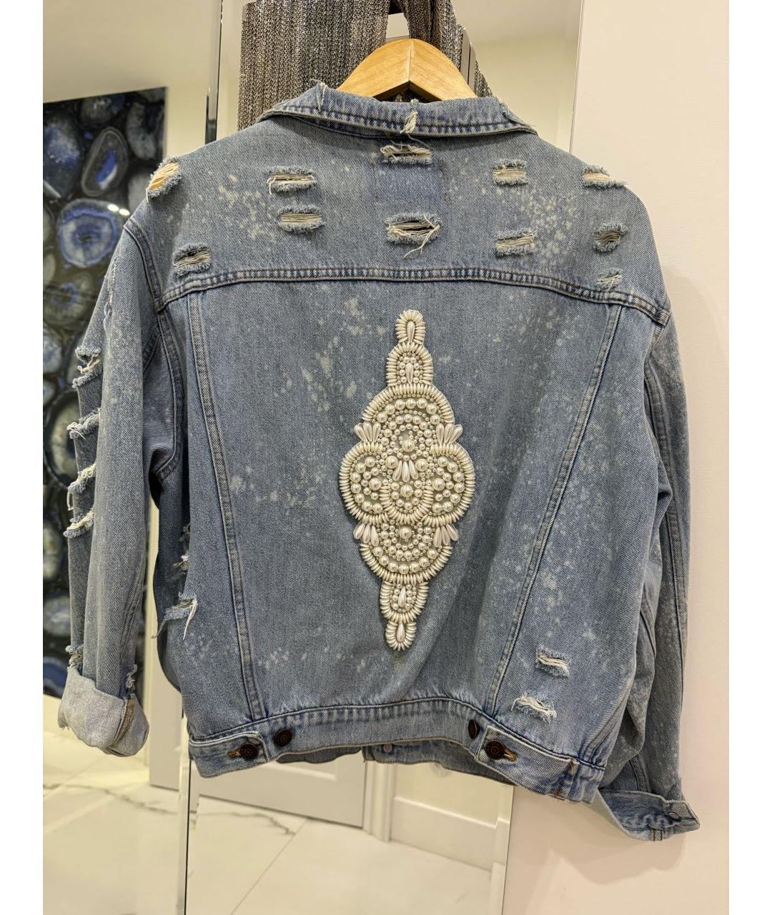 FORTE COUTURE Голубая деним куртка, фото 2