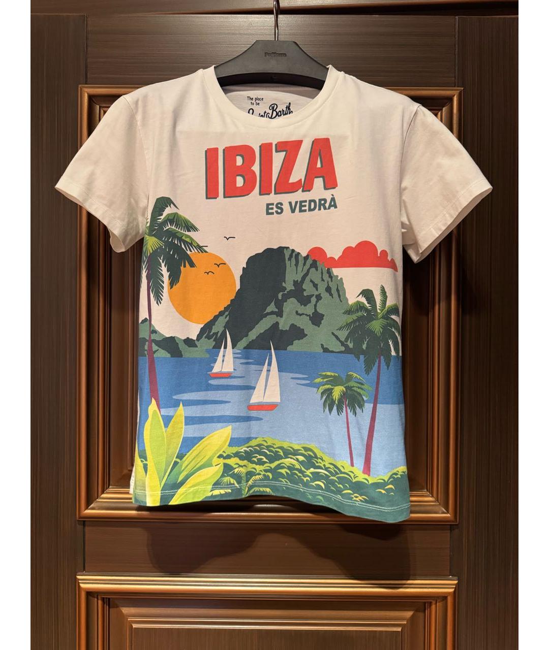 MC2 SAINT BARTH Белая хлопковая футболка, фото 5