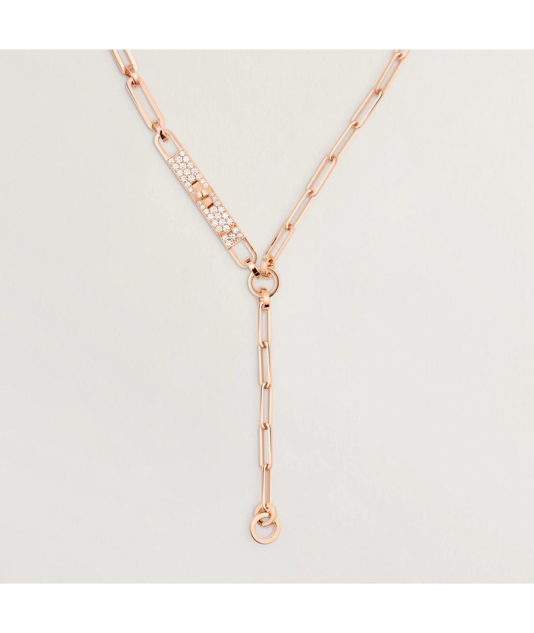 HERMES Розовый чокер из розового золота, фото 3