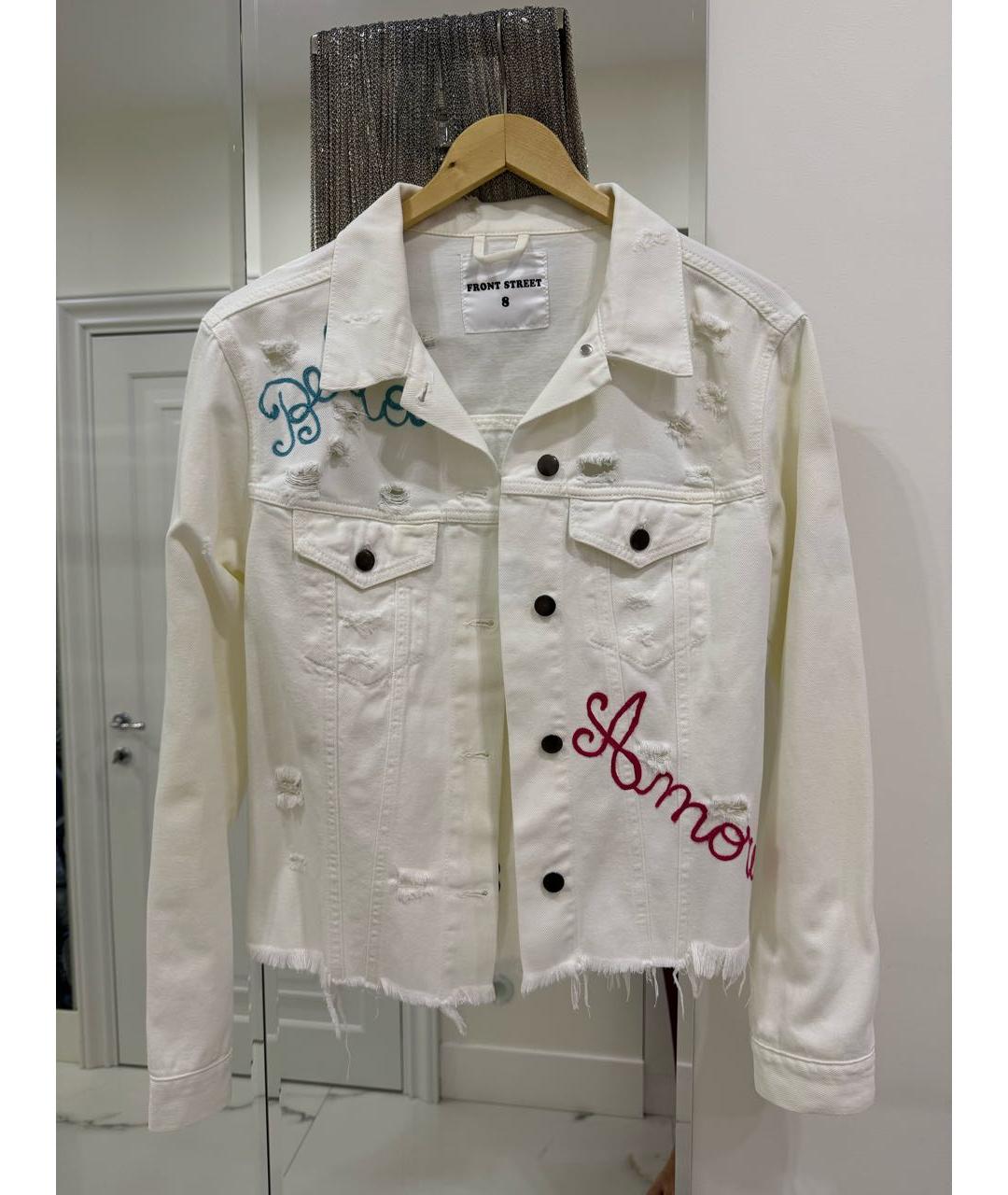 FRONT STREET Белая деним куртка, фото 4
